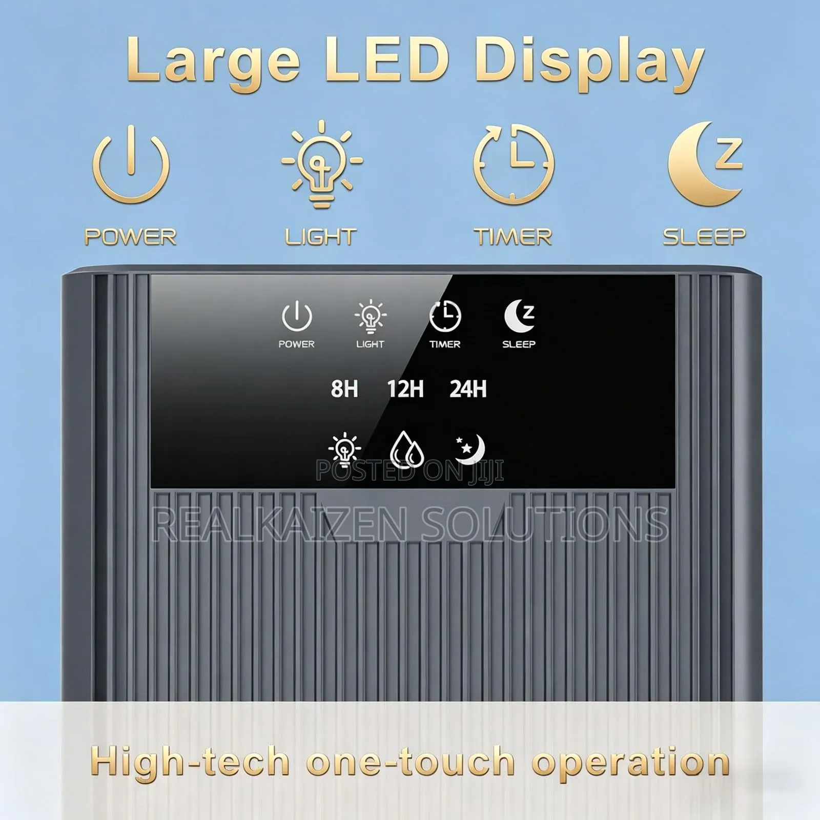 Compact Smart Dehumidifier | 2400ml Water Tank | 10-Color Night Light