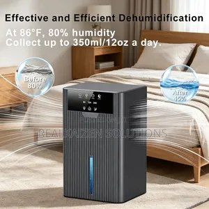 Compact Smart Dehumidifier | 2400ml Water Tank | 10-Color Night Light