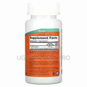 Now Foods Iron Bisglycinate, 36 Mg, 90 Veg Capsules
