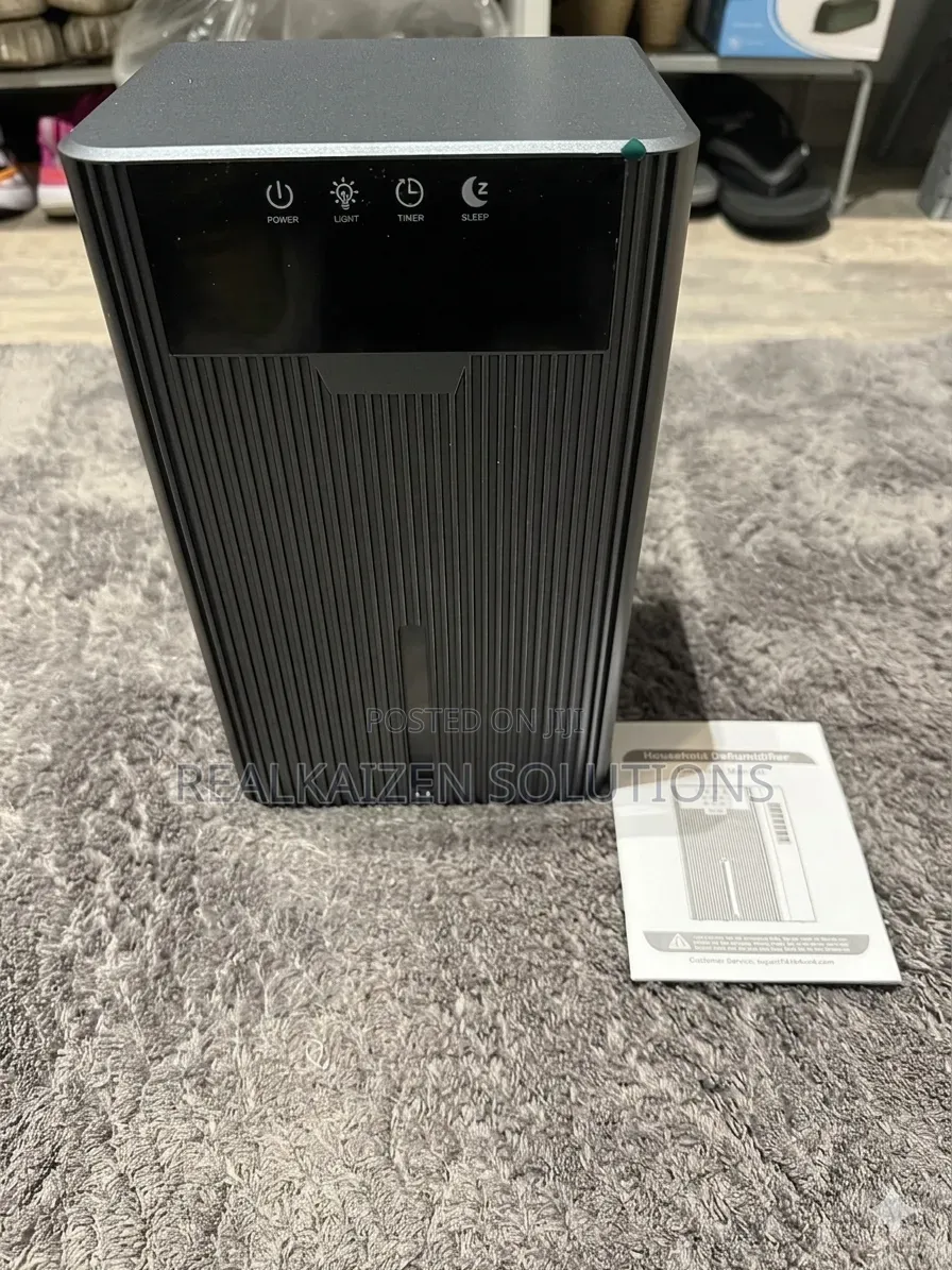 Compact Smart Dehumidifier | 2400ml Water Tank | 10-Color Night Light