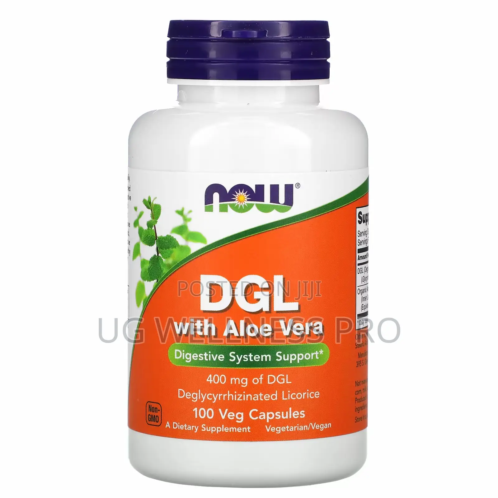 Now Foods DGL With Aloe Vera, 400 Mg, 100 Veg Capsules