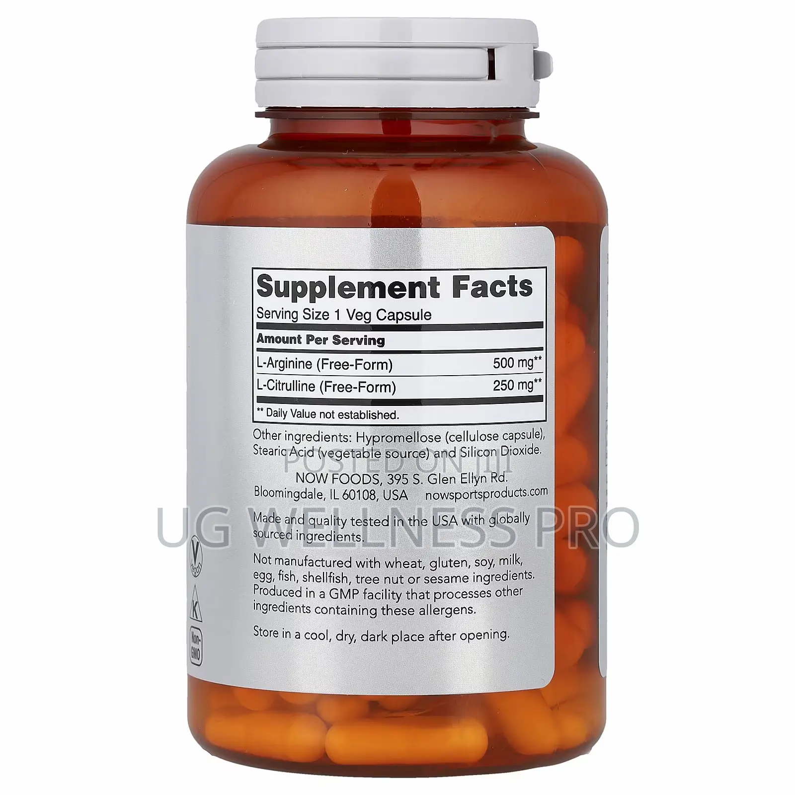 Now Foods Sports, Arginine Citrulline, 120 Veg Capsules