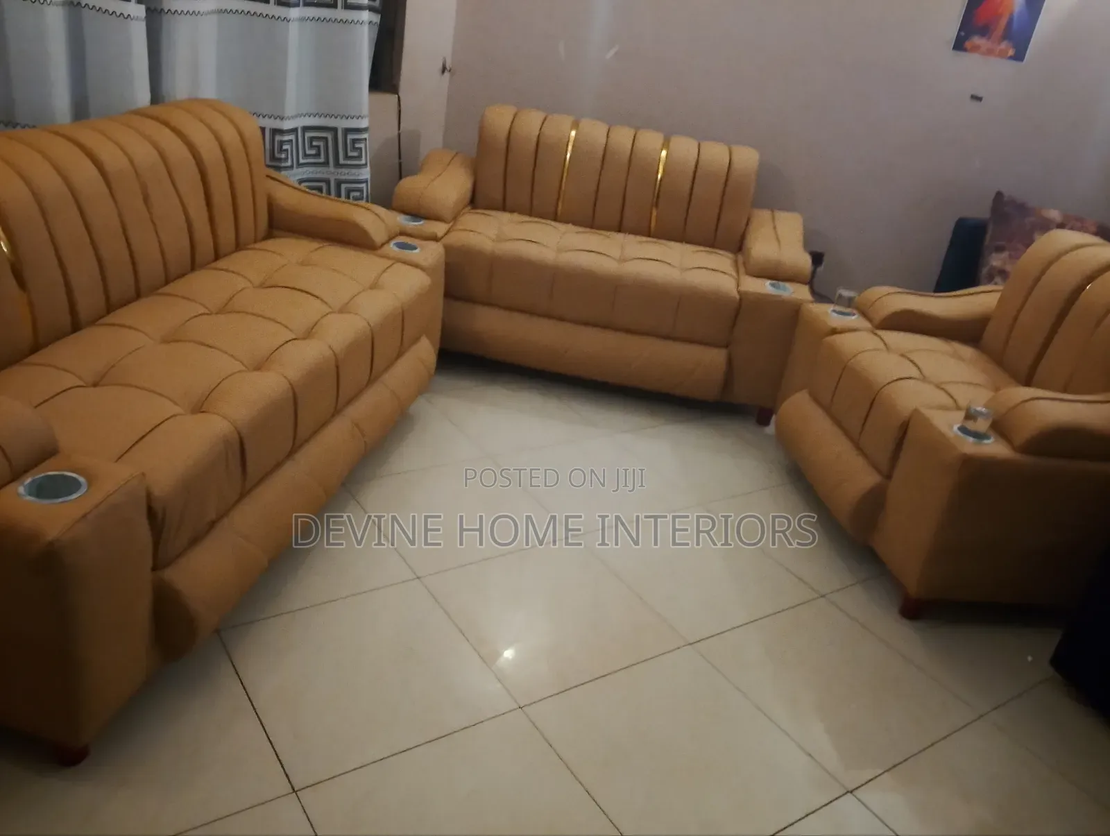 Brown 7 Seater Sofa