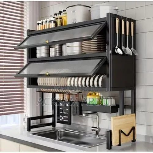 Generic Black Over-the-Sink Dish Drying Rack