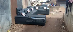 Achieve Black U Sofa Set