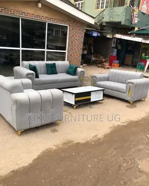 Gray Six Seater Sofa Set Available at Afodeble Price