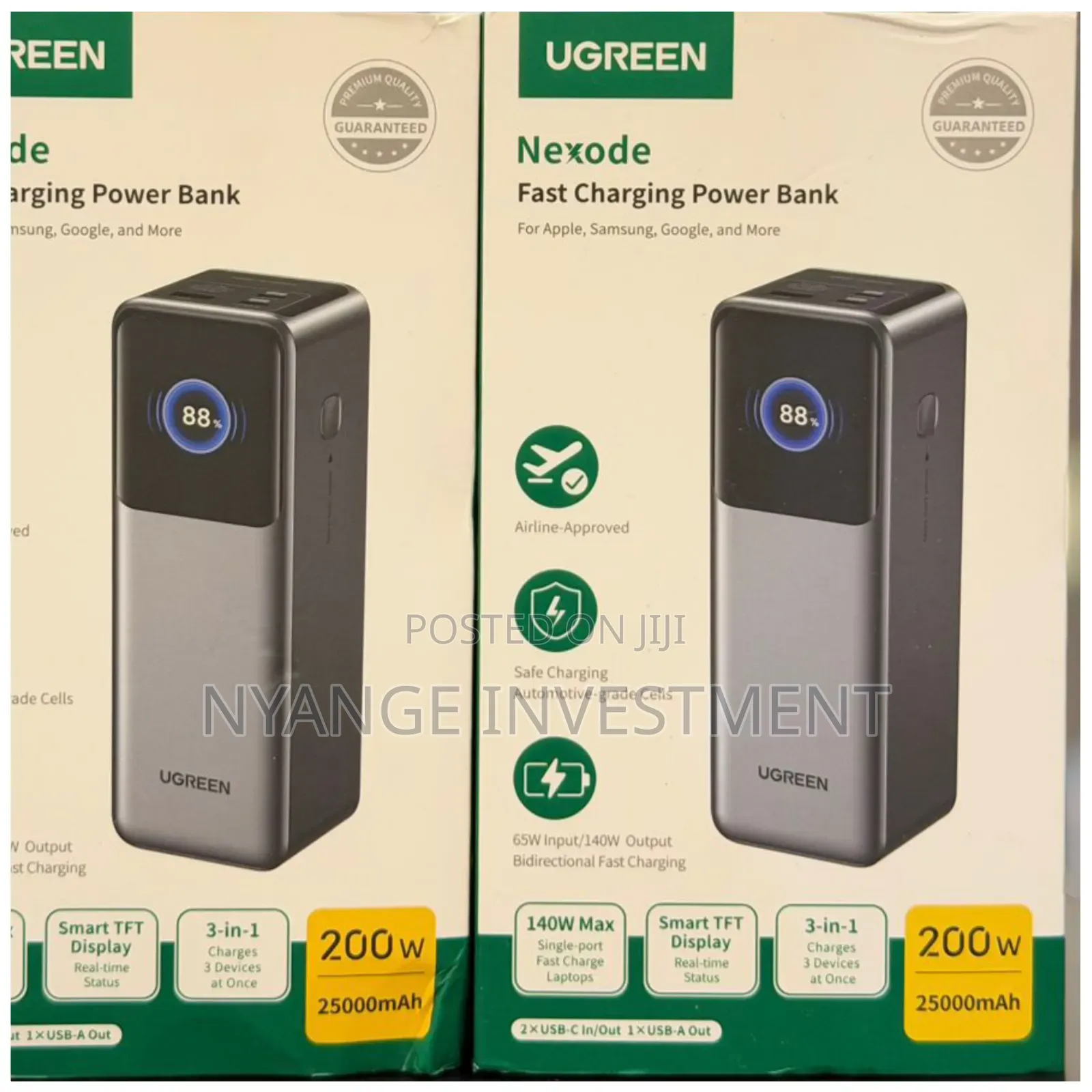 Ugreen Nexode Fast Charging Power Bank With a 25000mah Capacity.
