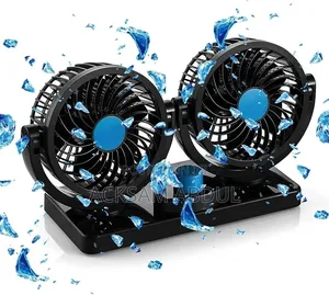 12v Dc Electric Dual-Head Car Fan Designed to Mount