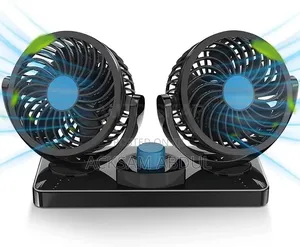 12v Dc Electric Dual-Head Car Fan Designed to Mount