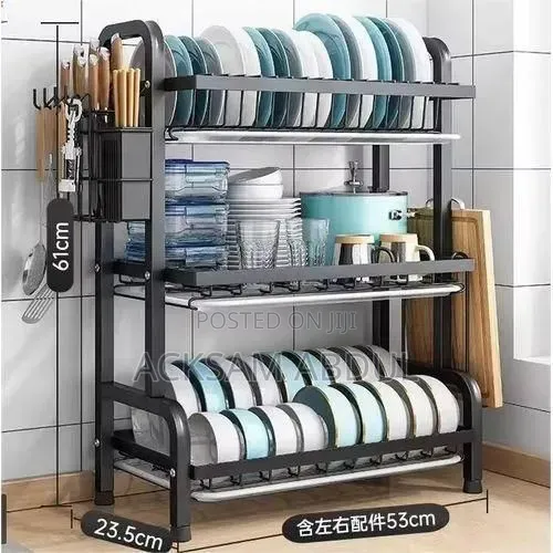 3-Tier Dish Rack Made of Black