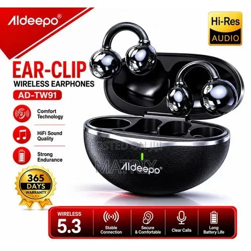 Aldeepo Wireless Ear Clip Earbuds