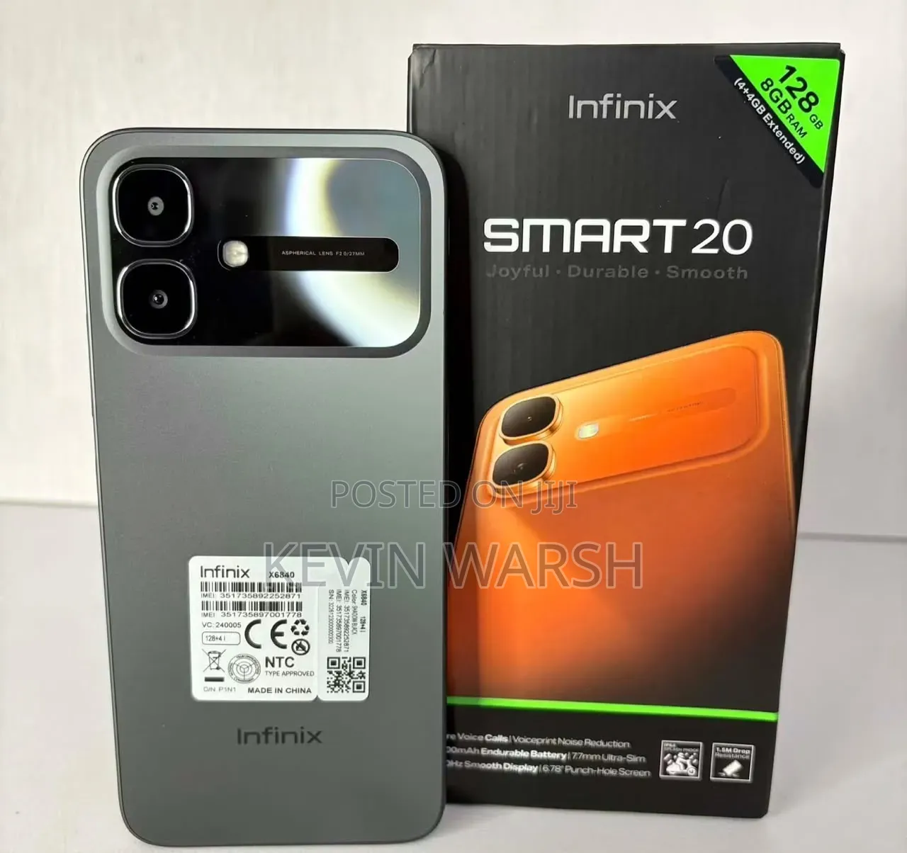 New Infinix Smart 20 128 GB Black