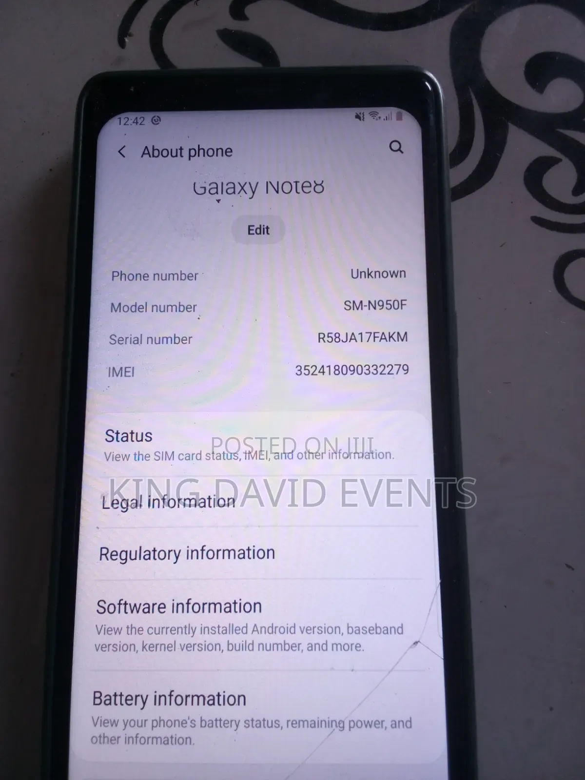 Samsung Galaxy Note 8 64 GB Black