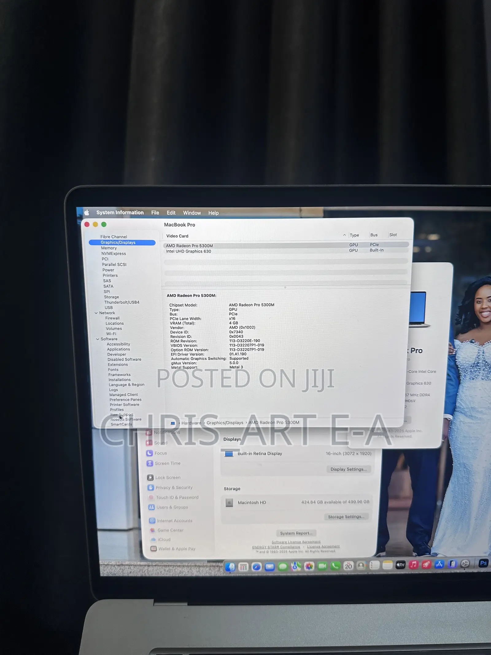 Laptop Apple MacBook Pro 2019 32GB Intel Core i7 SSD 512GB