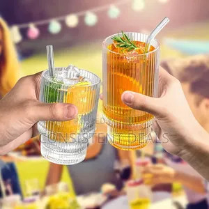 Ribbed Drinking Glasses (12pcs)