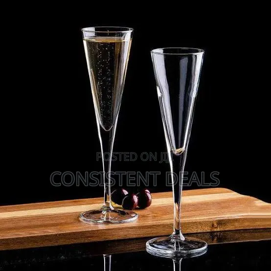 (12pcs)V-Line Champagne Flutes Champagne Glasses (12pcs)