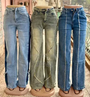 Seam Detail Women's High-Waist Jeans