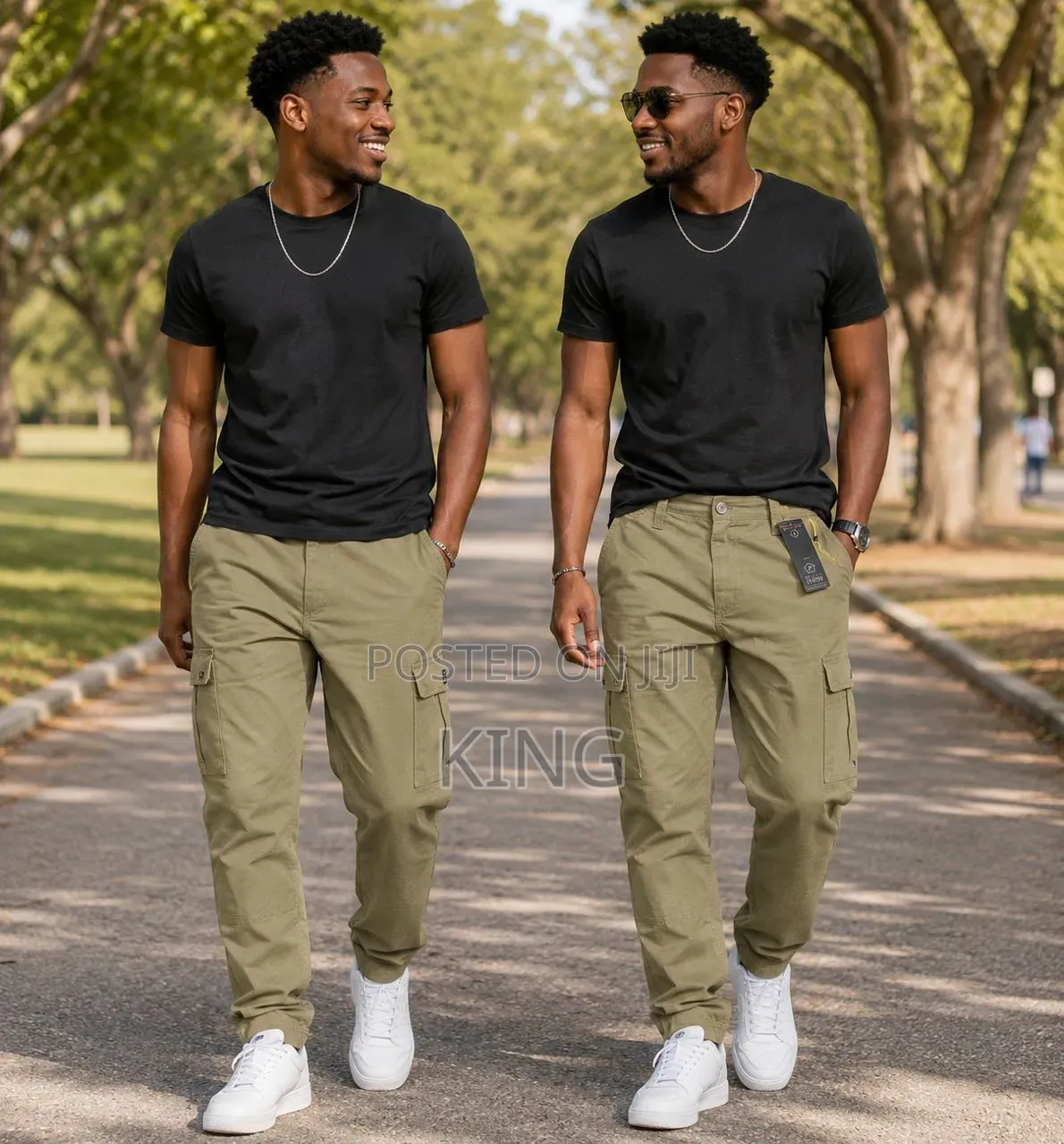 Cargo Pants.Black, Beige, Olive, Gray, and Khaki.