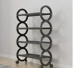 ​Modern 4-Tier Rolling Shoe Rack