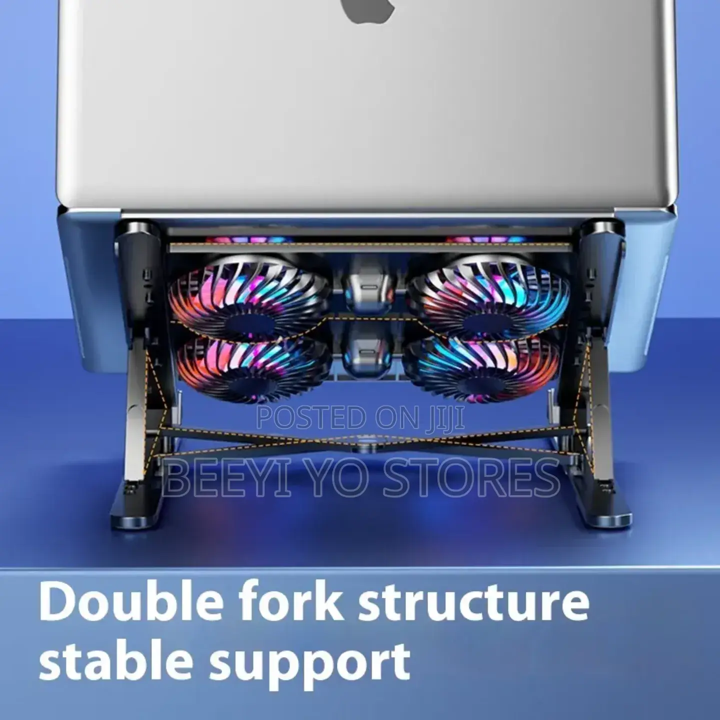 Laptop Stand With Dual Cooling Fans – Adjustable Portable Design