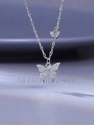 Butterfly Necklace for Women, Cubic Zirconia Pendant Necklace