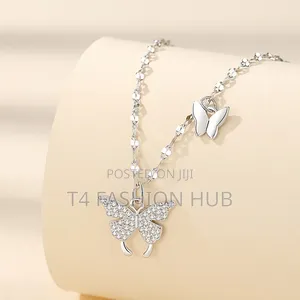 Butterfly Necklace for Women, Cubic Zirconia Pendant Necklace