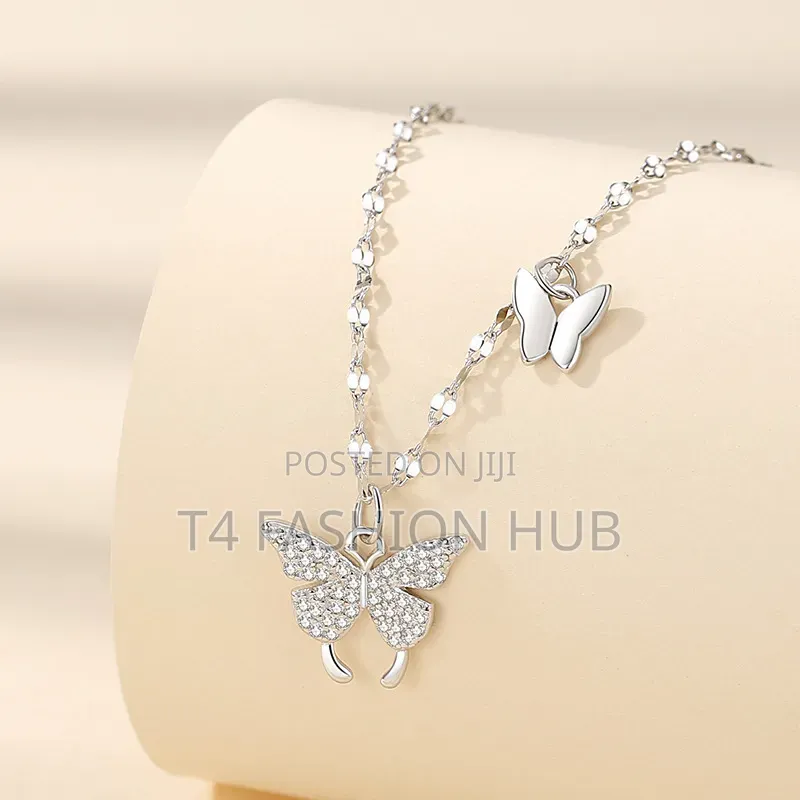 Butterfly Necklace for Women, Cubic Zirconia Pendant Necklace
