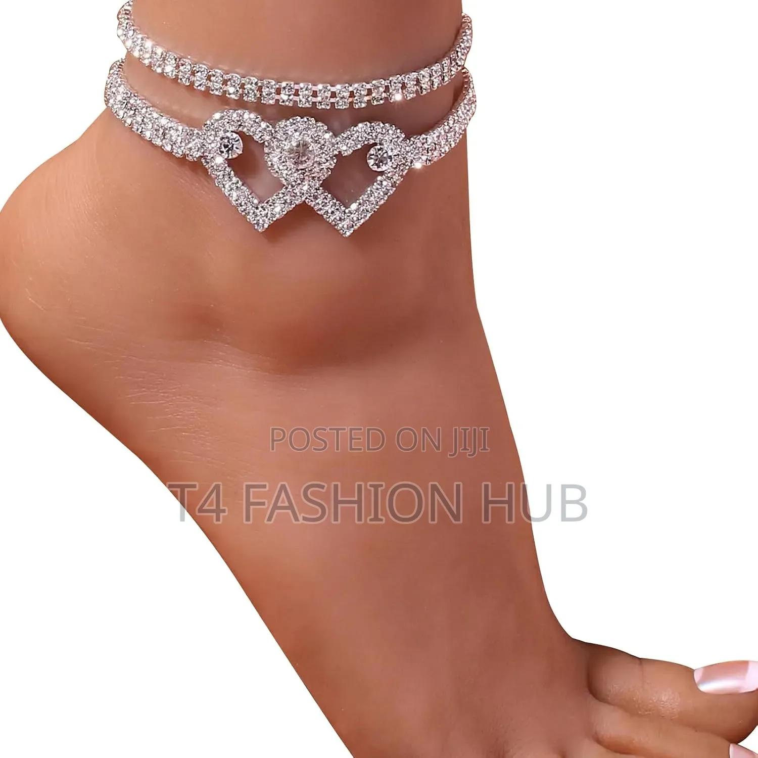 2 in 1 Ladies Anklet - Silver