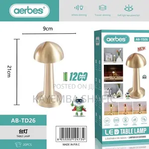Aerbes Ab-Td26 Rechargeable Cordless Mushroom Led Table Lamp