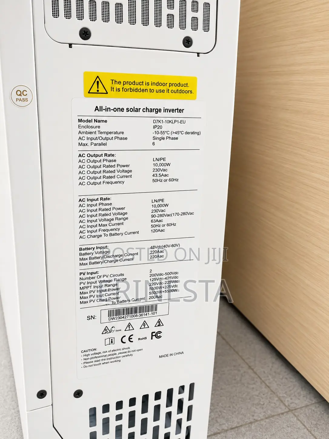 16kwh Dawnice Lifepo4 Solar System: 10kw Inverter 12x710w Panels