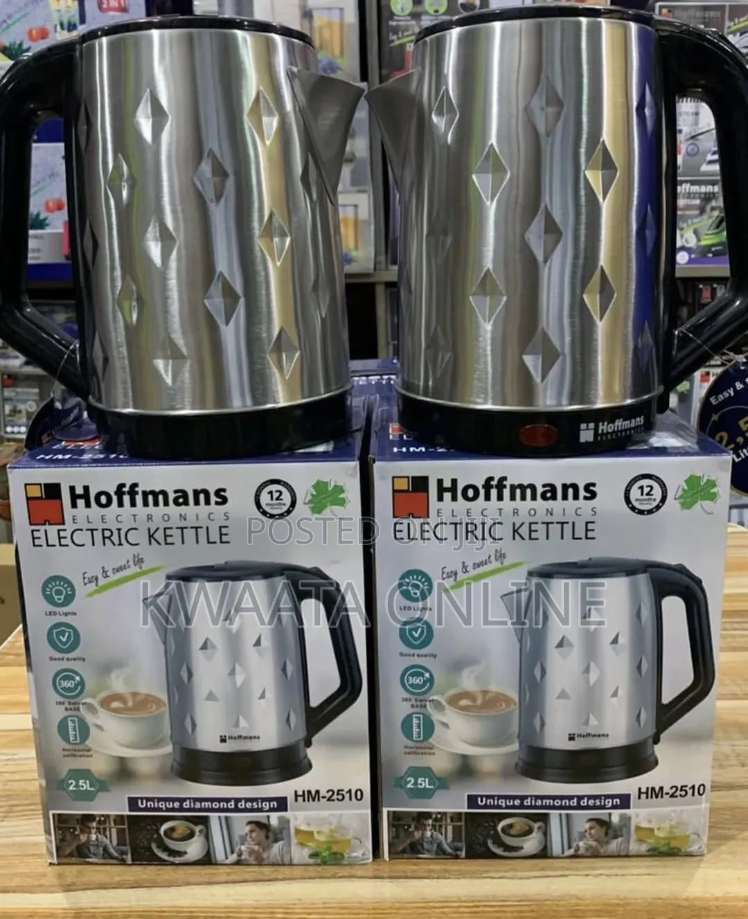 2.5l Electric Kettle Hoffmans Hm-2510, Fast Boil Tea Maker