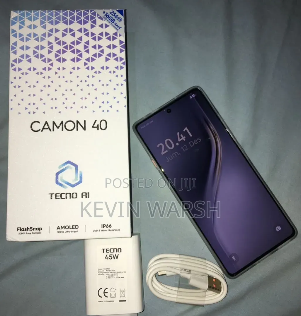 New Tecno Camon 40 256 GB Black