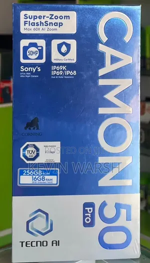 New Tecno Camon 50 Pro 256 GB Black