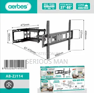Tv Bracket Is Designed for Screens Between 37 and 80 Inches.