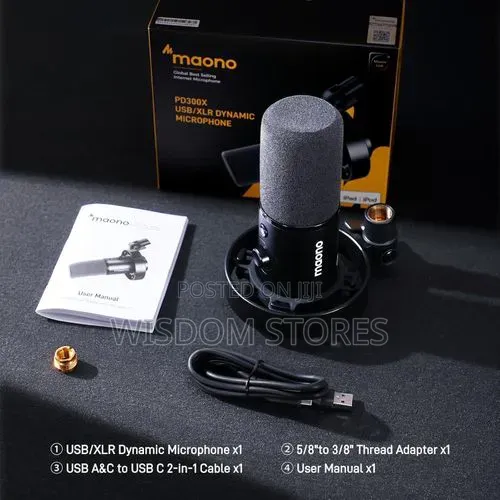Maono Pd300x, a Dynamic Podcast Microphone