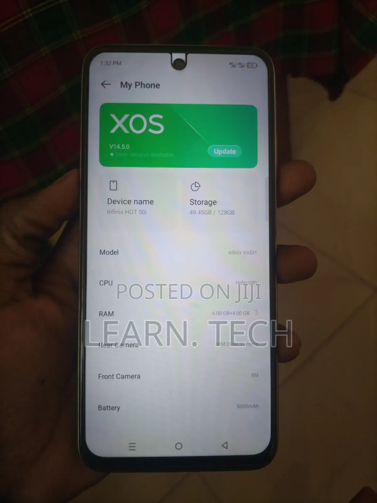 Infinix Hot 50i 128 GB Silver