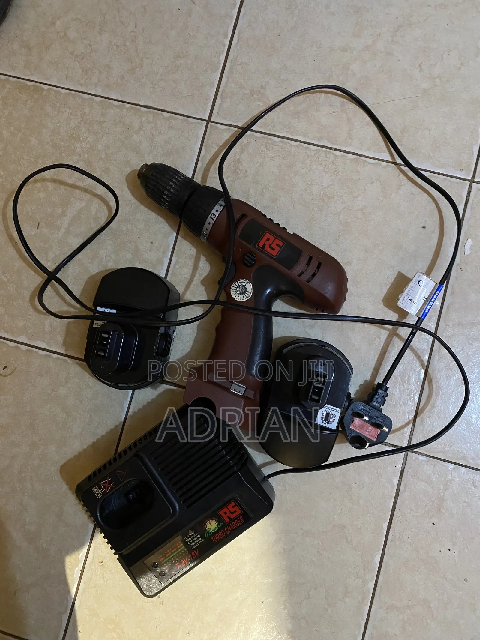 Rs Drill Machine With Two Batteries and a Charger