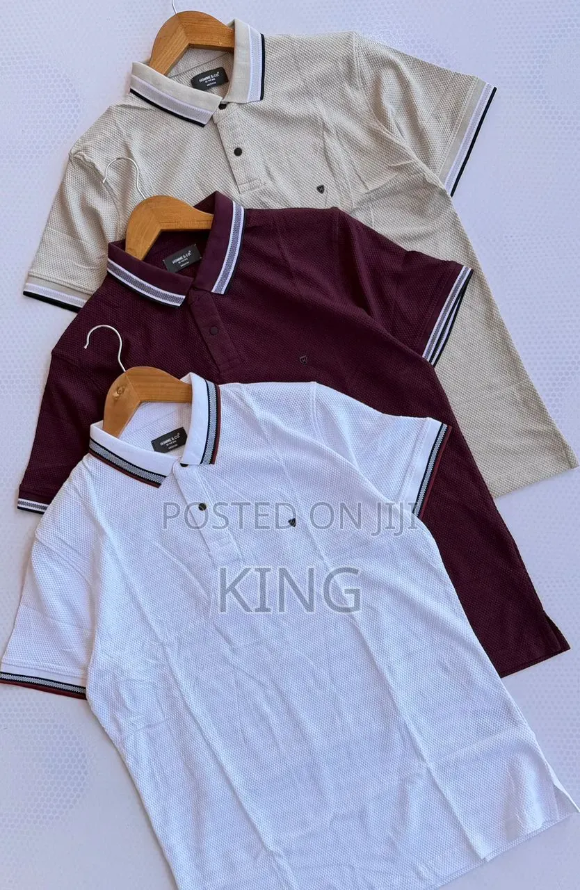 Contrast Stripe Casual Polo Shirts