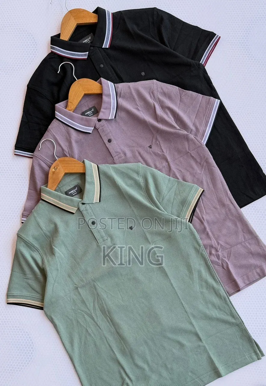 Contrast Stripe Casual Polo Shirts