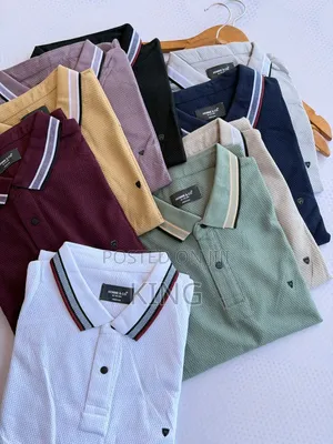 Contrast Stripe Casual Polo Shirts