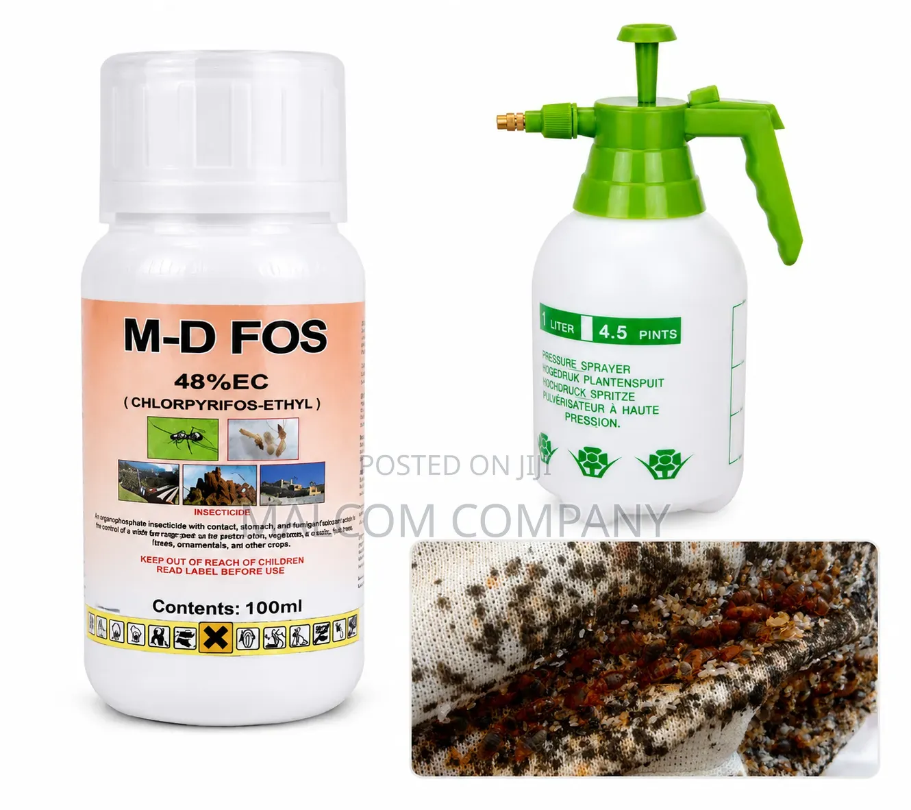 Bedbugs and Cockroaches Insecticides 100ml, 2l Pump