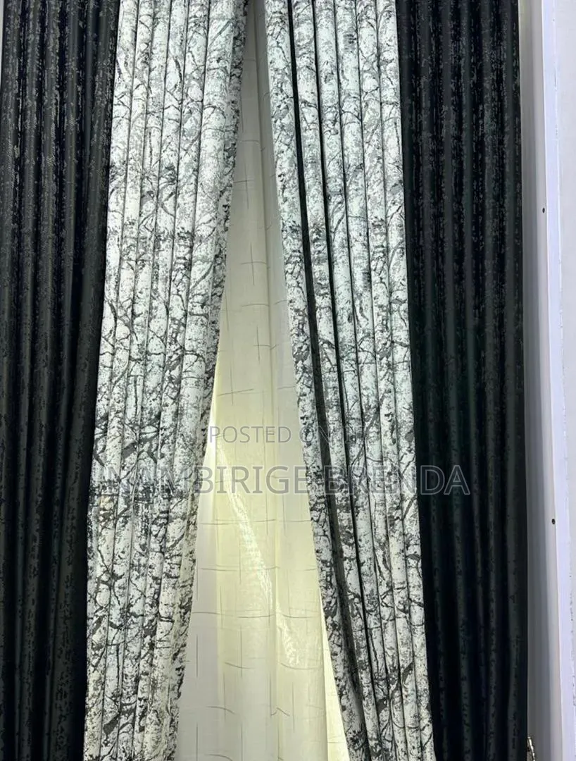 Mix and Match of Black and White Curtains
