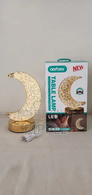 Aerbes Ab-Td37 RGB Crystal Moon Table Lamp Rechargeable Night Light
