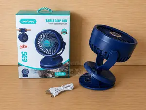 Aerbes Ab-Fs38 Rechargeable Table Clip Fan 360° Rotating Mini Fan