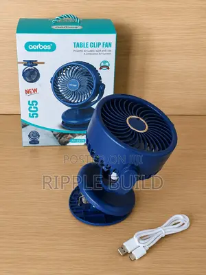 Aerbes Ab-Fs38 Rechargeable Table Clip Fan 360° Rotating Mini Fan
