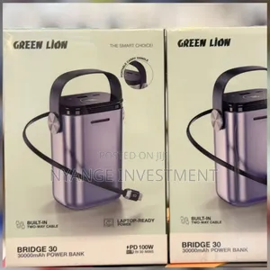 Green Lion Bridge 30 Power Bank 30,000mah Capacity. Laptop Power Banks