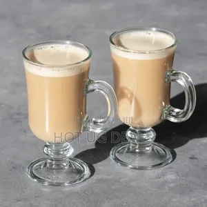 Set of 4 Irish Coffee Glasses 230ml Clear Tea Latte Cafemugs