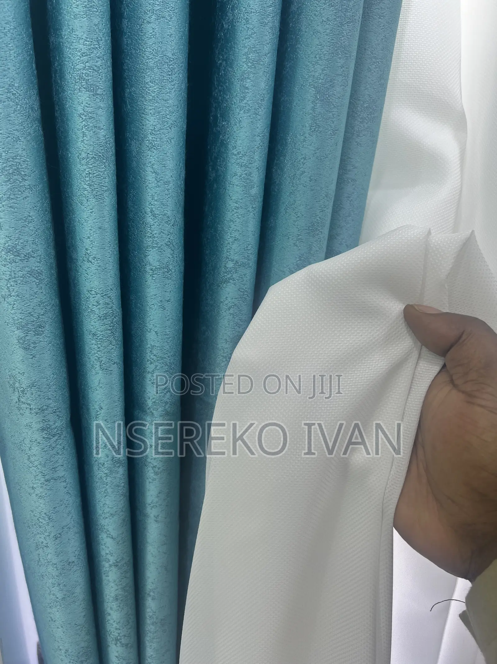Blue Plain Curtains
