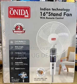 Onida Plus 16" Stand Fan With 5 Blades Abd Remote Control