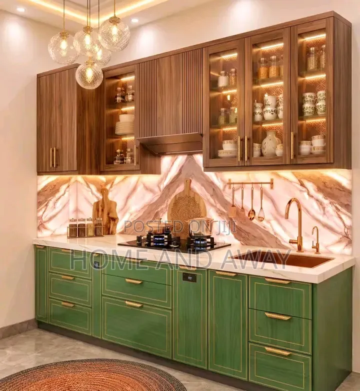 Dual Colour Parallel Kitchen Cabinets in Any Colour From 5,500000/-